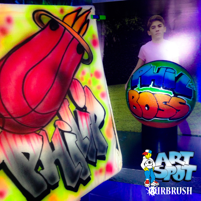 airbrushed basketballs